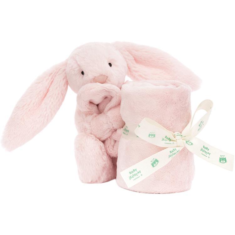 

JELLYCAT Bonnie Rabbit series shy pink pacifier plush toy doll grip companion doll peripherals Bunny Soothing Towel розовый