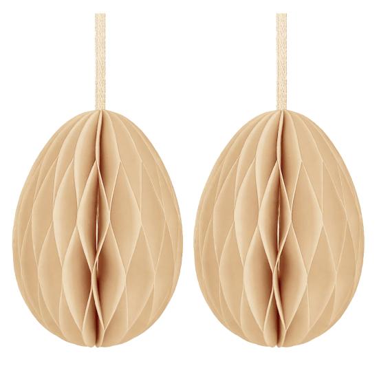 2 Pcs Easter Honeycomb Hanging Decoration 3D Paper Honeycomb Easter Egg