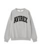 Avirex DAILY Crew Neck Long Sleeve Sweatshirt with Logo, Men's XL (382 Oxford) (Product Code: 783-3932003)
