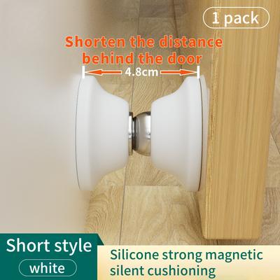 Strong Magnetic Door Stopper Short Anti Collision Windproof Doorstop Household Free-punch Mute Silicone Door Suction