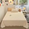Skin Friendly and Comfortable Washed Cotton Striped Series Single Bed Sheet for Home Use, Double Student Dormitory, Single Bed Sheet