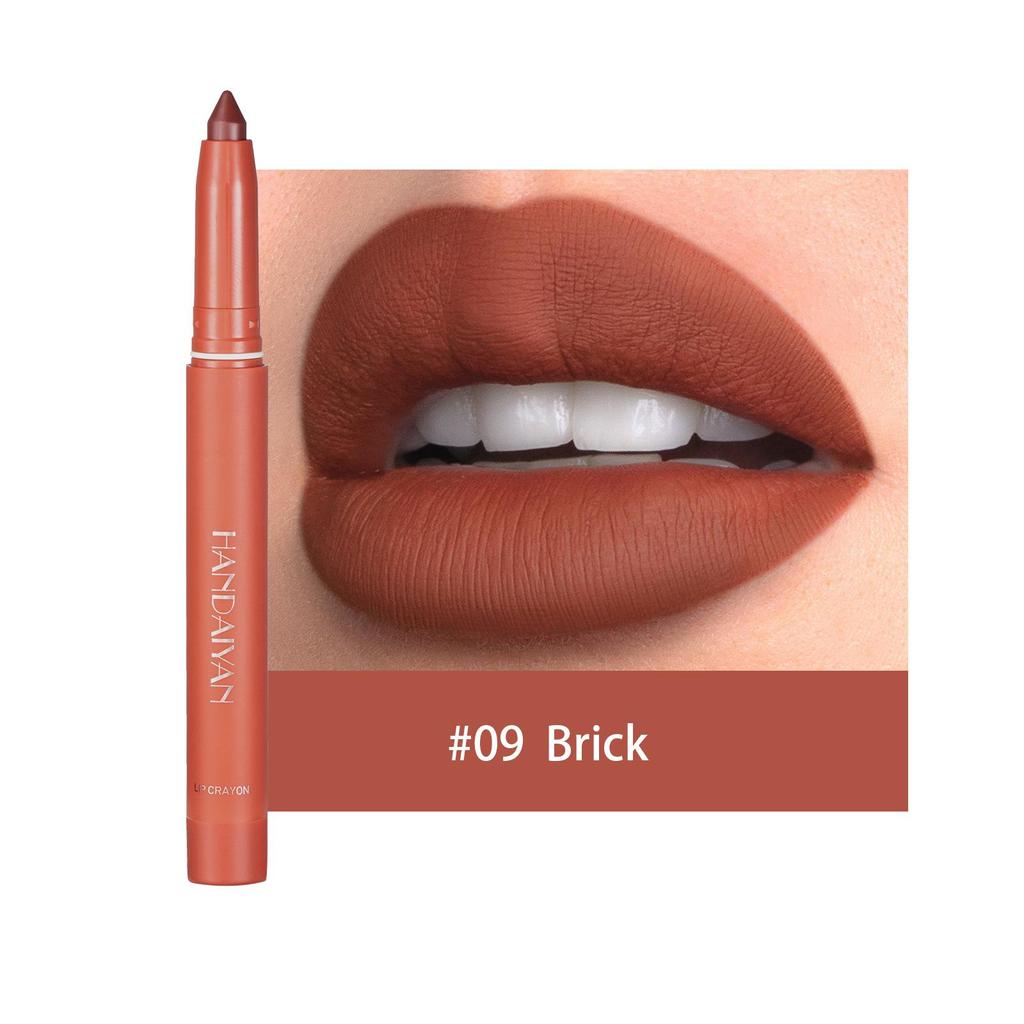 12 Colors Matte Waterproof Velvet Nude Lipstick Pencil Sexy Red Brown Pigments Makeup Long Lasting Profissional Lip Liner