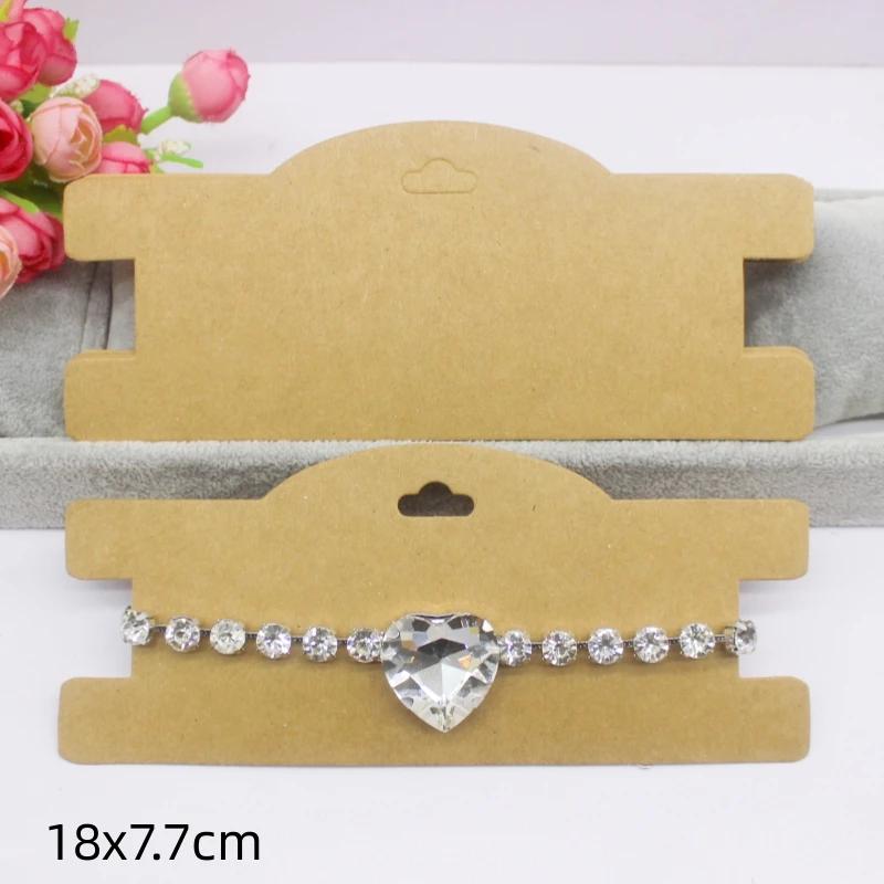 50pcs white/black/kraft paper series hair clip necklace packaging card