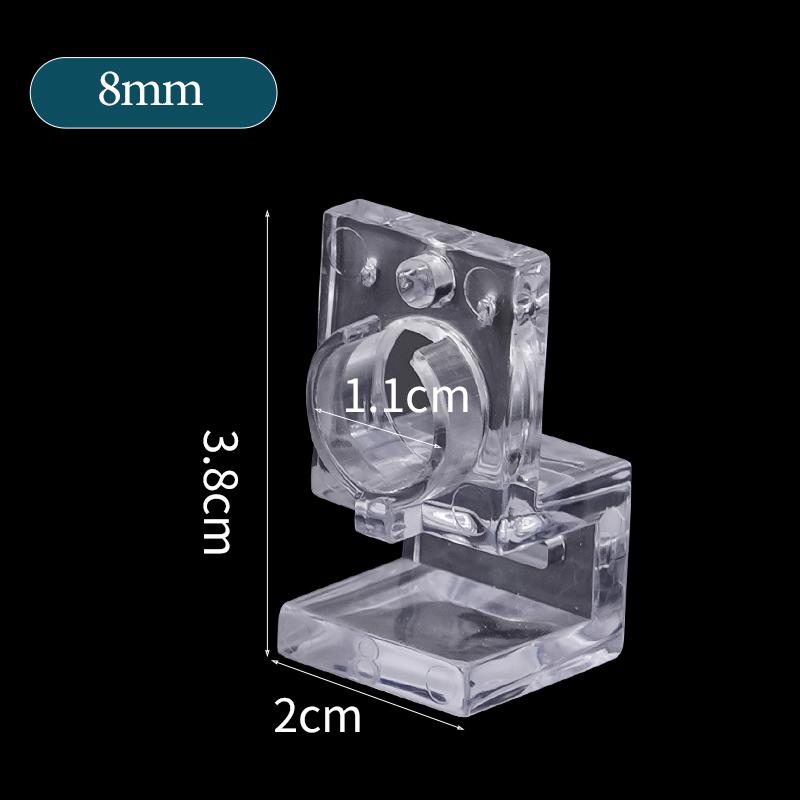 4/10 Stück Acryl-Klammern für Aquarium für 5,5 mm ~ 15 mm Wandstärke Aquarium-Abdeckung Halter Halterung Klemme Ständer Zubehör
