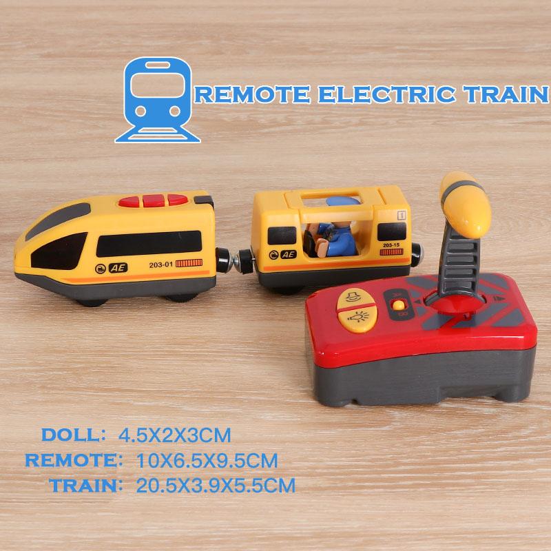RC Electric Train Set Locomotive Magnetic Train Diecast Slot Toy Fit for Brand Wooden Train Railway Track Toys for Kids Gifts
