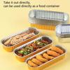30/50Pcs Reusable Mini Bread Packing Foil Box Rectangle Cupcake baking Tray  Dessert
