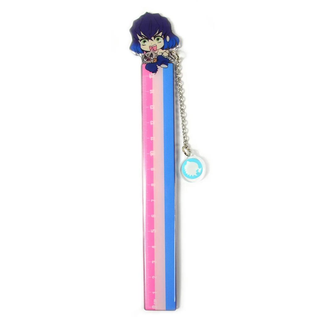 Anime Ruler Kamado Tanjirou Nezuko Kawaii Figure Straight Ruler Drawing Rulers School Stationery Kids Gift
