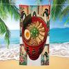 Helles tropisches Streifen-Ananas-Strandtuch Großes weiches saugfähiges Handtuch Ananas Blumen Klassisches Streifen-Design für den Sommer