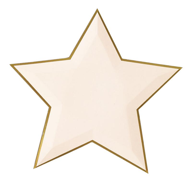 8pcs Mix Color Star Smiling Expression 9inch Plates Birthday Party Decorations Tableware Set Smiling Theme Baby Shower Events