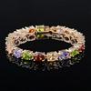 Bracciale Tennis Hip-Hop Zirconi Multicolore - Senza Sbiadire, Design Full Diamond