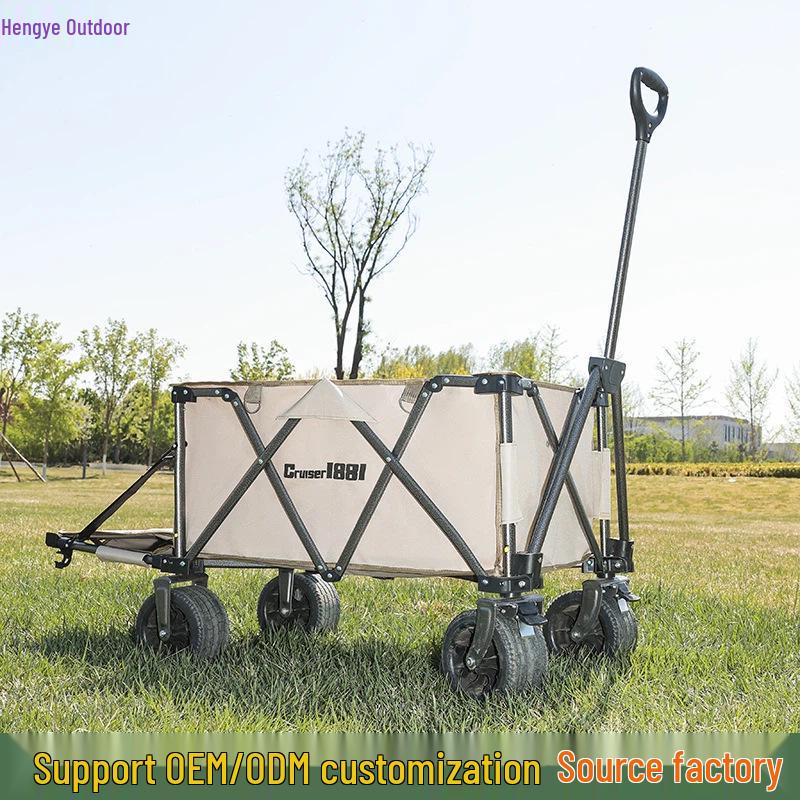Tragbarer faltbarer zusammenklappbarer Campingwagen mit Hubtisch für Outdoor-Camping und Wohnmobilreisen