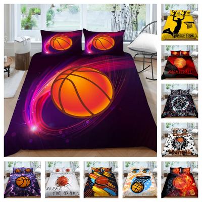 Basketball Duvet Cover Set Soft Home Bed Set Luxury Quilt Cover with Pillowcase King Size Bedding Teen Bedding Sets