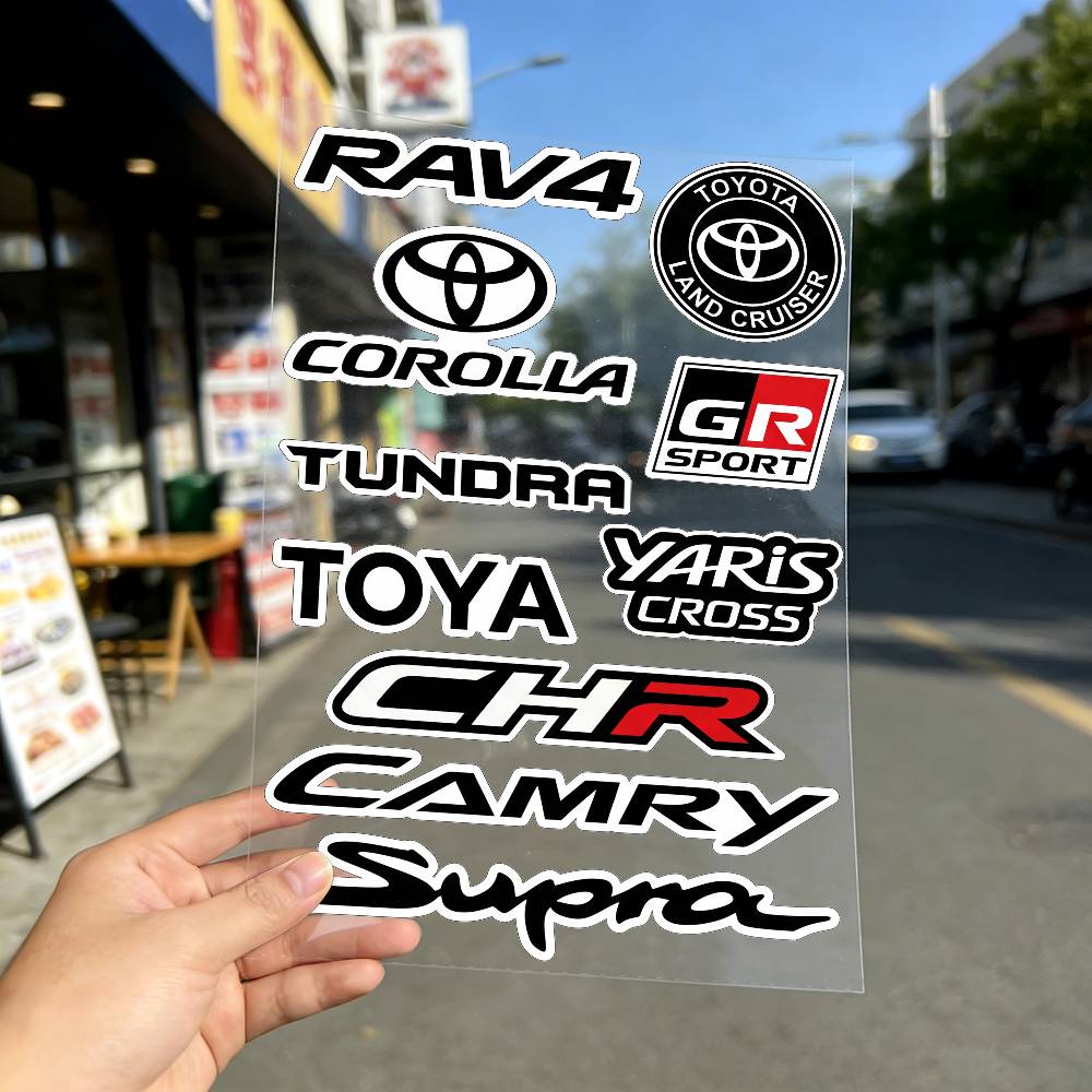 FOR TOYOTA TRO GR Fashion Universal Scratch Resist Reflective Waterproof Stickers For Auto Motorcycle Helmet Mug Refrigerator