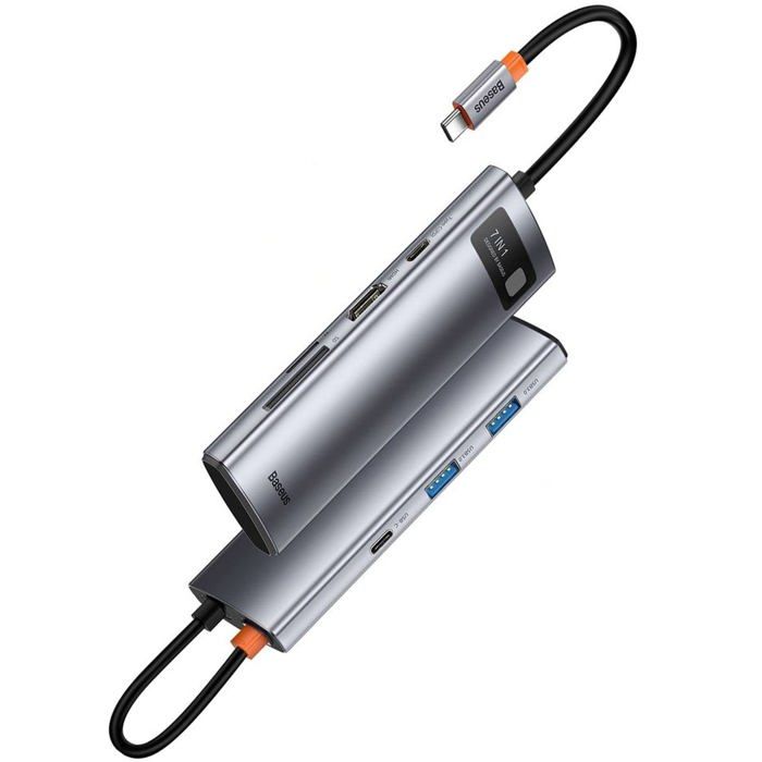 7-in-1 USB HUB - Baseus - Type-C To 2x USB 3.0 - HDMI 4K 30Hz - PD 100W - RJ45 1Gbps