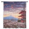 Japan Mount Fuji Cherry Blossom Sheer Curtains for Living Room Decoration Window Curtain Kitchen Tulle Voile Organza Drapes