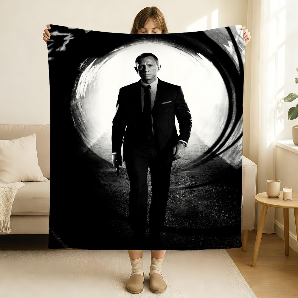

British Legend J-James B-Bond 007 Blanket Soft and Skin Friendly For Couch Bed Napping Bedspread All Seasons Comforter 75cmx90cm