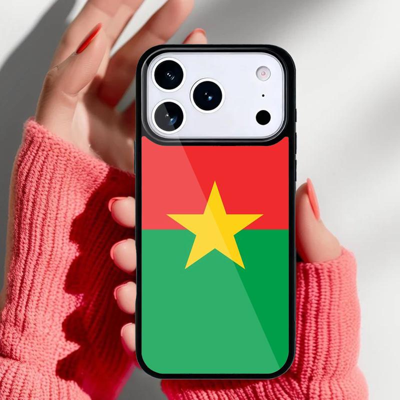 Burkina Faso Flag Phone Case for iPhone 17 16 15 14 13 Pro Max Back Cover for 12 11 Pro Coque
