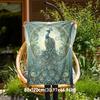 1 Stück Pfauen Art Nouveau Außen Flanelldecke - Weiches Plüschdekor für Picknicks, Camping, Schlafzimmer, Spielzimmer, Büro oder Mittagspause 1210A