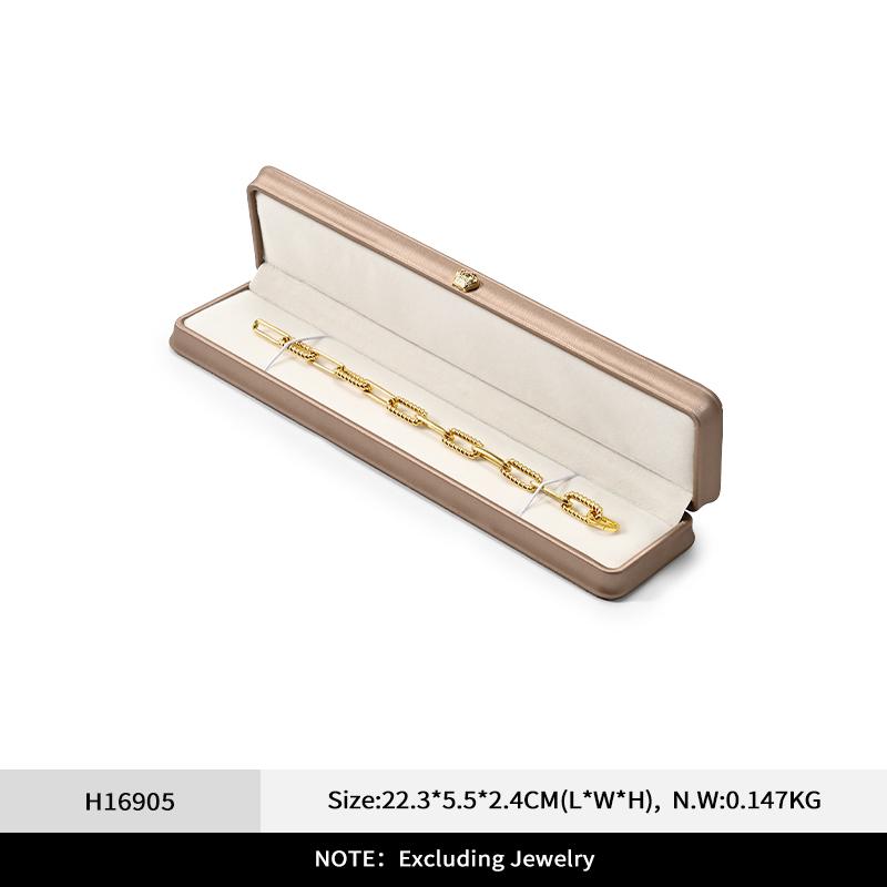Oirlv Golden Jewelry Ring Box Leather Earring Necklace Pendant Gifts Display Box For Proposal Engagement Wedding Packaging Box