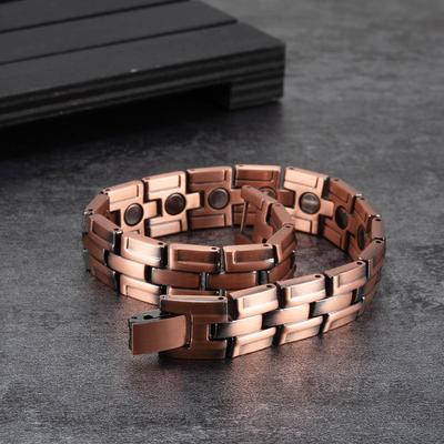 Ikuinen Magnetic Bracelet Pure Copper Wrist Band Magnetic Bracelet Male Chain Healing Copper Bracelets for Men