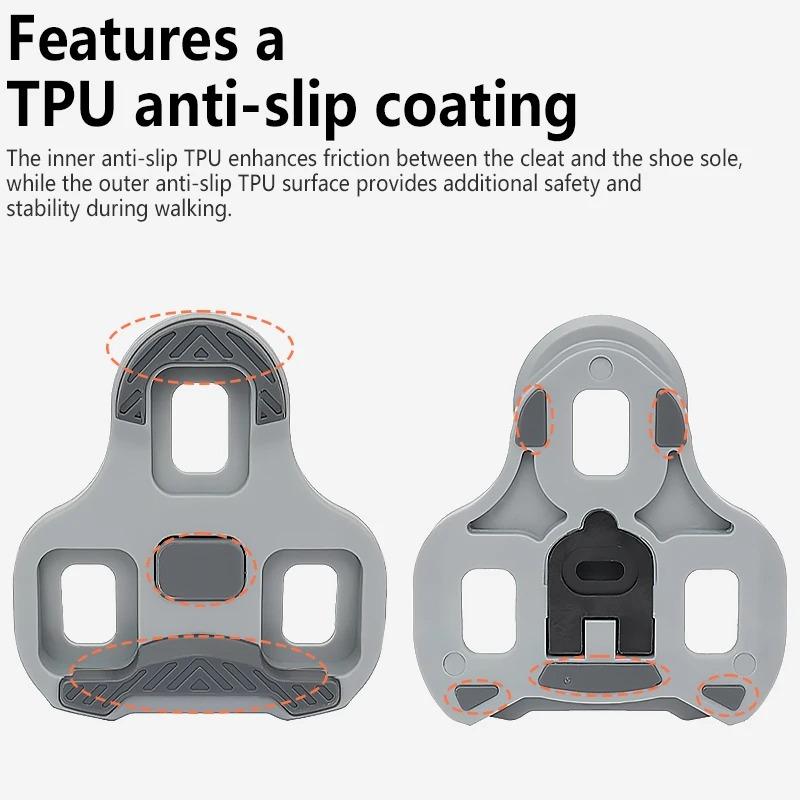 KEO Road Bicycle Pedal Cleats Self-Locking 0/4.5/9 Degree for LOOK KEO Clip Cycling Shoes Compatible with Road Bicycle Pedals 6