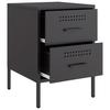 Nightstands 2 Pcs Black 36 X 39 X 50.5 Cm Steel
