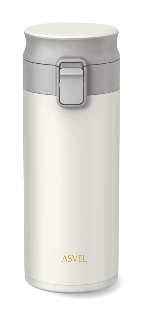 water bottle with integrated stainless steel model available in earth tones and Lightweight, stylish, one-touch gasket, TLW350, white.