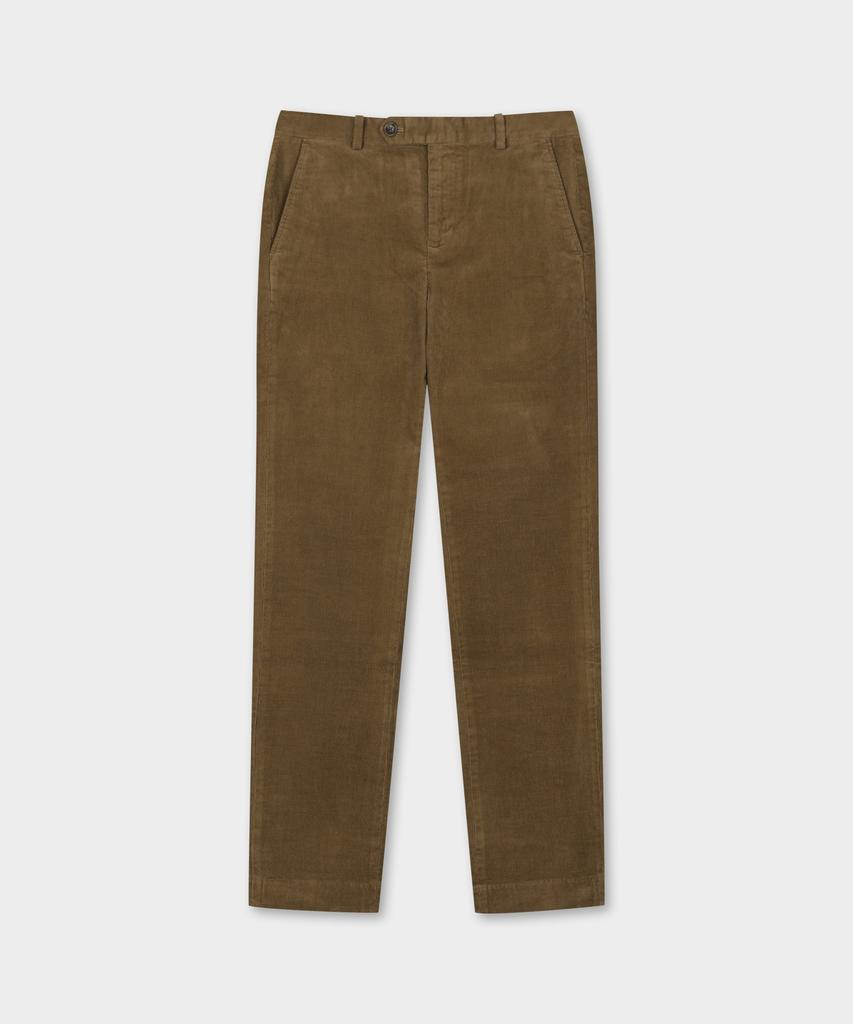 BROOKS BROTHERS Slim Fit 15W Corduroy Chino Pants (Brown) (Bbpcmnf401)