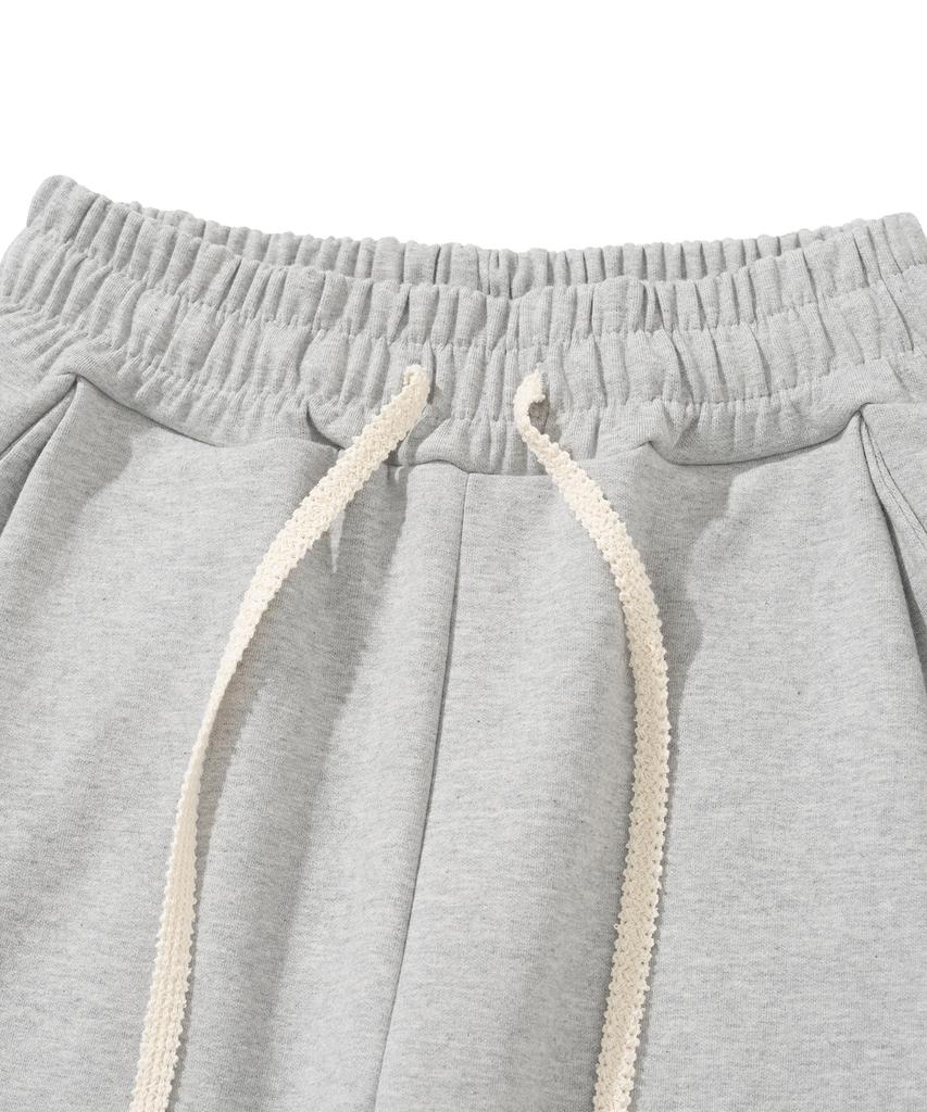 KNITTED Bermuda Training Half Pants Melange Grey