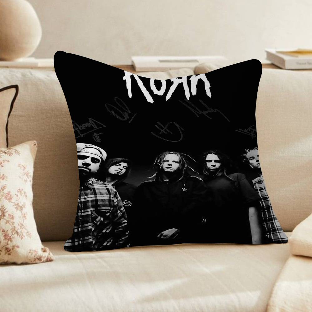Korn Rock Band Music Album Maple Design Cushion Cover Happy Autumn Harvest decor Holiday Decorati Pillow Cover