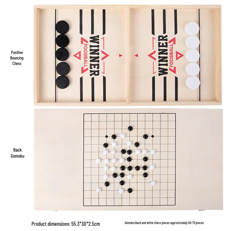 2-in-1 Wooden Flicking Board Game