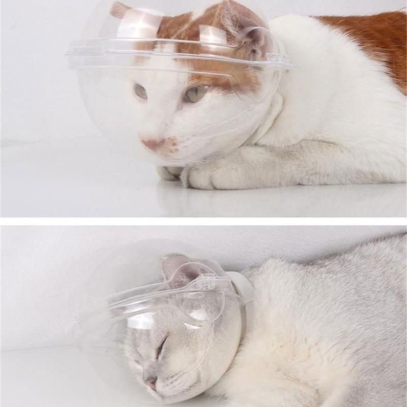  Space Theme Cats Muzzle Protective Headcover Adjustable Size Secure Travel Mask