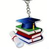 2026 Graduation Ceremony Doctoral Hat Bag Keychain Graduation Lovely Enamel Graduation Cap Keychain Commemorative Souvenir Gift