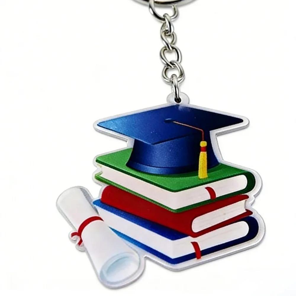 2026 Graduation Ceremony Doctoral Hat Bag Keychain Graduation Lovely Enamel Graduation Cap Keychain Commemorative Souvenir Gift