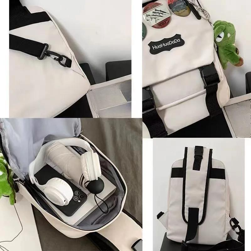 Chaopai Crossbody Bag Casual Shoulder Backpack for Female Students Japanese Sports Chest Bag