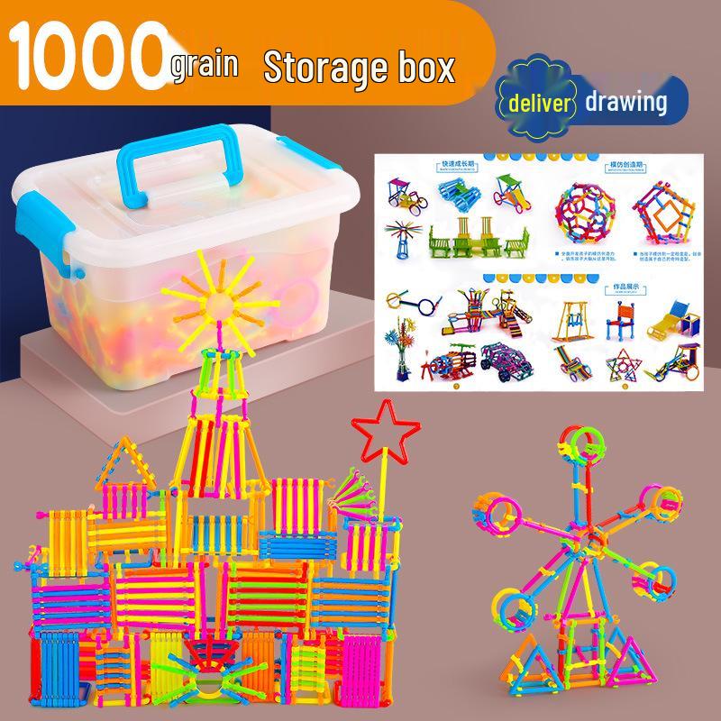 138-Piece Smart Stick Building Blocks for Children's Educational Desktop Insertion – Plastic Handmade Toys