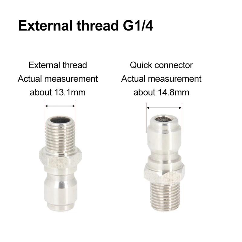 

Stainless Steel G3/8 Pipe G1/2 High-pressure Water Gun Quick Connector