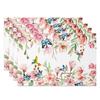 Bohemian Floral Placemats Delicate Daisy Rose Design Elegant Aesthetic Washable Table Mats for Dining Kitchen Tea Party Decor