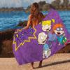 Cartoon Funny R-Rugrats Microfiber Blanket Quick Drying Beach Towels Oversized Printing Super Absorbent Pool Towel Blanket