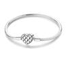 925 Silver Sparkling Fashion Zircon Spherical Heart-Shaped Snake Bone Bracelet For Women Fashion Birthday Jewelry Gifts