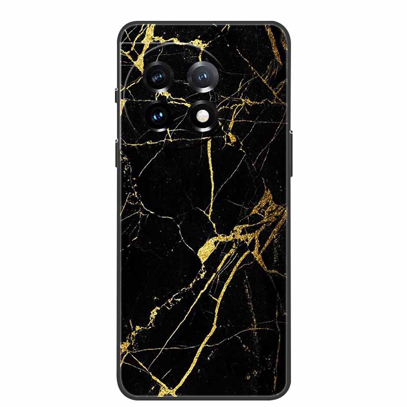 For One Plus 11 Case Marbled Granite Stone Texture Phone Cases for Oneplus 11R Shockproof Soft Cover on for Oneplus11 5G Silicon