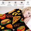 1PC Food Elements printed blanket, all season lightweight home office outdoor nap multifunctional blanket A2