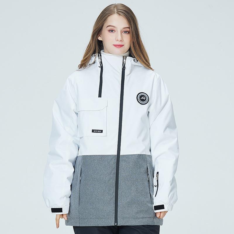 Outdoor winter windproof and waterproof men's and women's suits, warm and thickened ski clothes, snowboard and snowboard ski clothes.