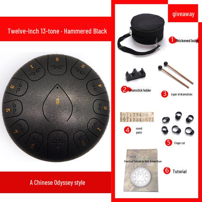 6-inch 11-tone Ethereal Steel Tongue Drum - Beginner to Professional Instrument for Kids & Adults
