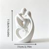 Plastic Hugging Couple Sculpture Romantic Embrace Art Table Statue  Wedding Decor
