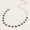 Fashion Waist Metal Chain With Four Leaf Clover Shape And Detailing For Daily