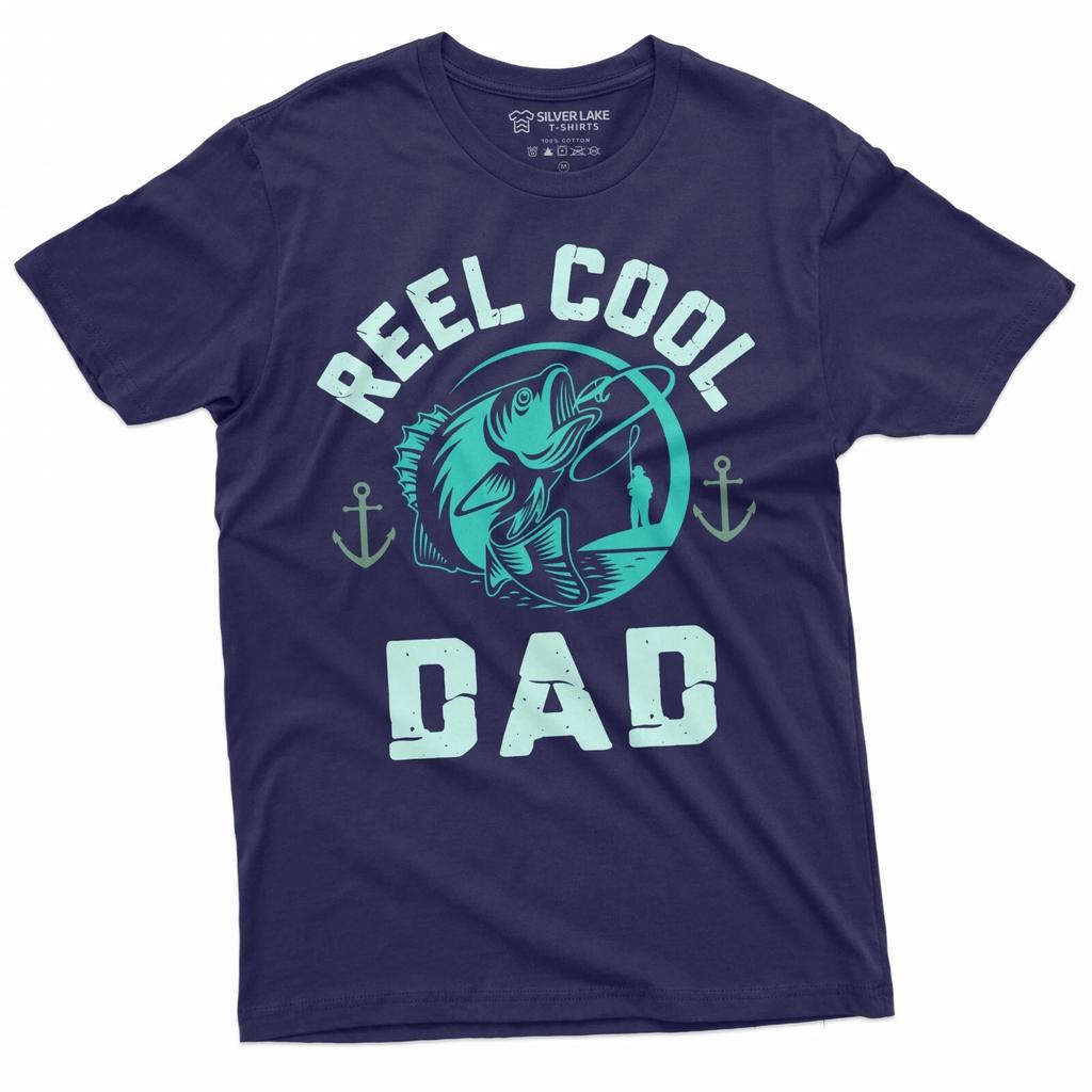 Reel Cool Dad T-Shirt Fishing Shirt Fisherman Dad Gift Fishing Gifts Fathers Day