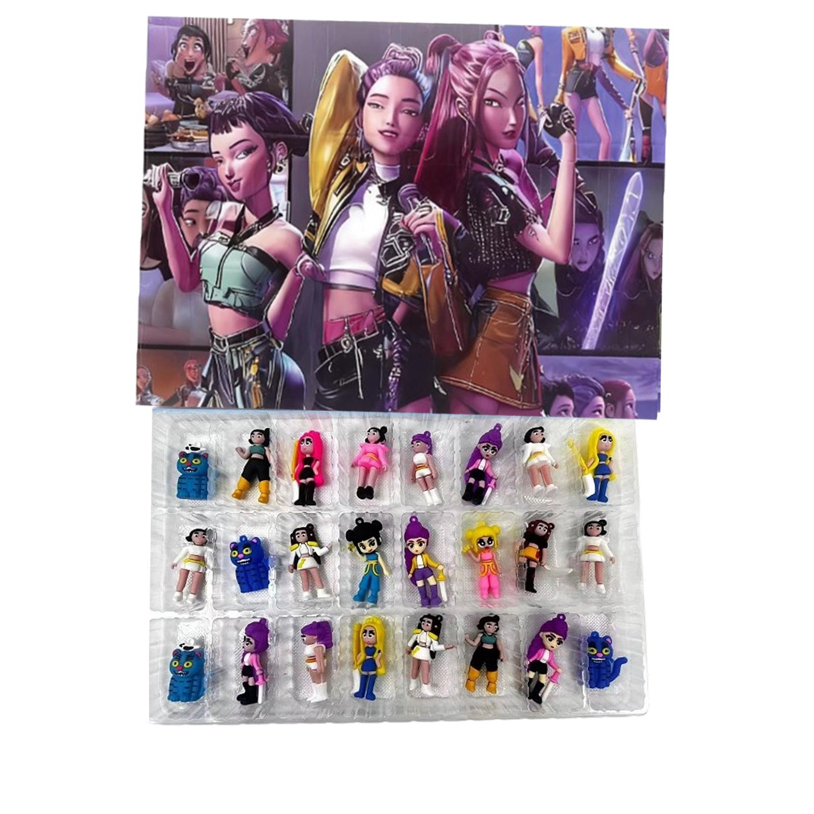 

3D WDoll Сюрприз-бокс, 24 ляльки чекають на розпакування, Різдвяний сюрприз для друзів та дітей One Size