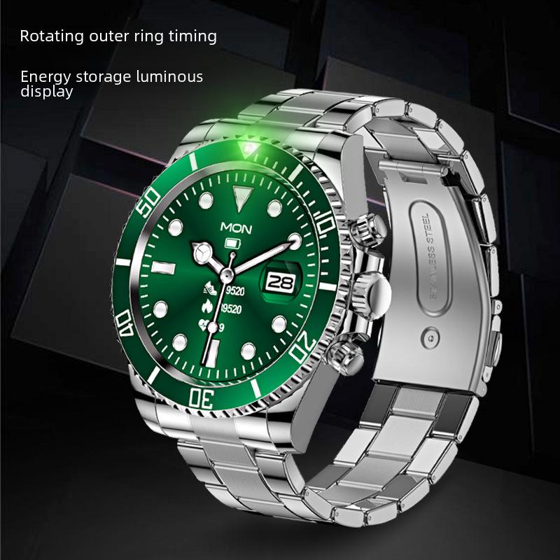 AW12 Smart Sports Watch with Bluetooth Calling - High-End Green Water Ghost Design