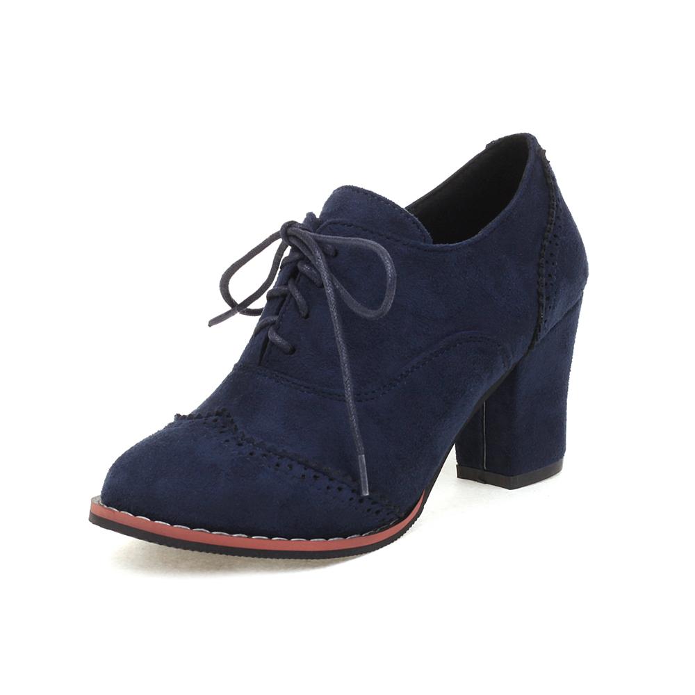 Fashion New Suede Square Heel Women Pumps Fashion Elegant High Quality Ladies Spring Autumn High Heels Office Shoes Work Shoes size33-43